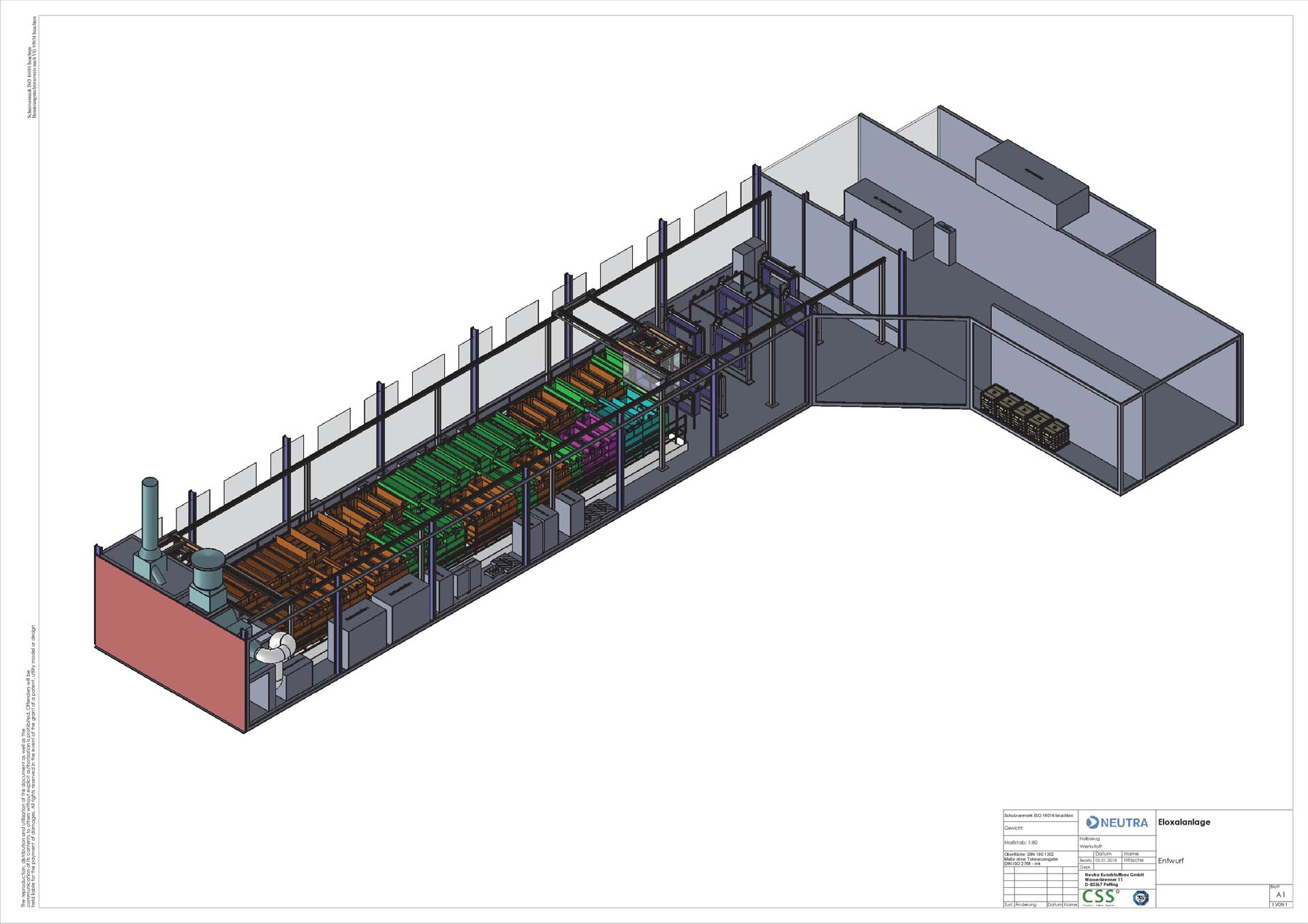 3D-Modellierung einer Ätzanlage von Kunststoffbau Neutra