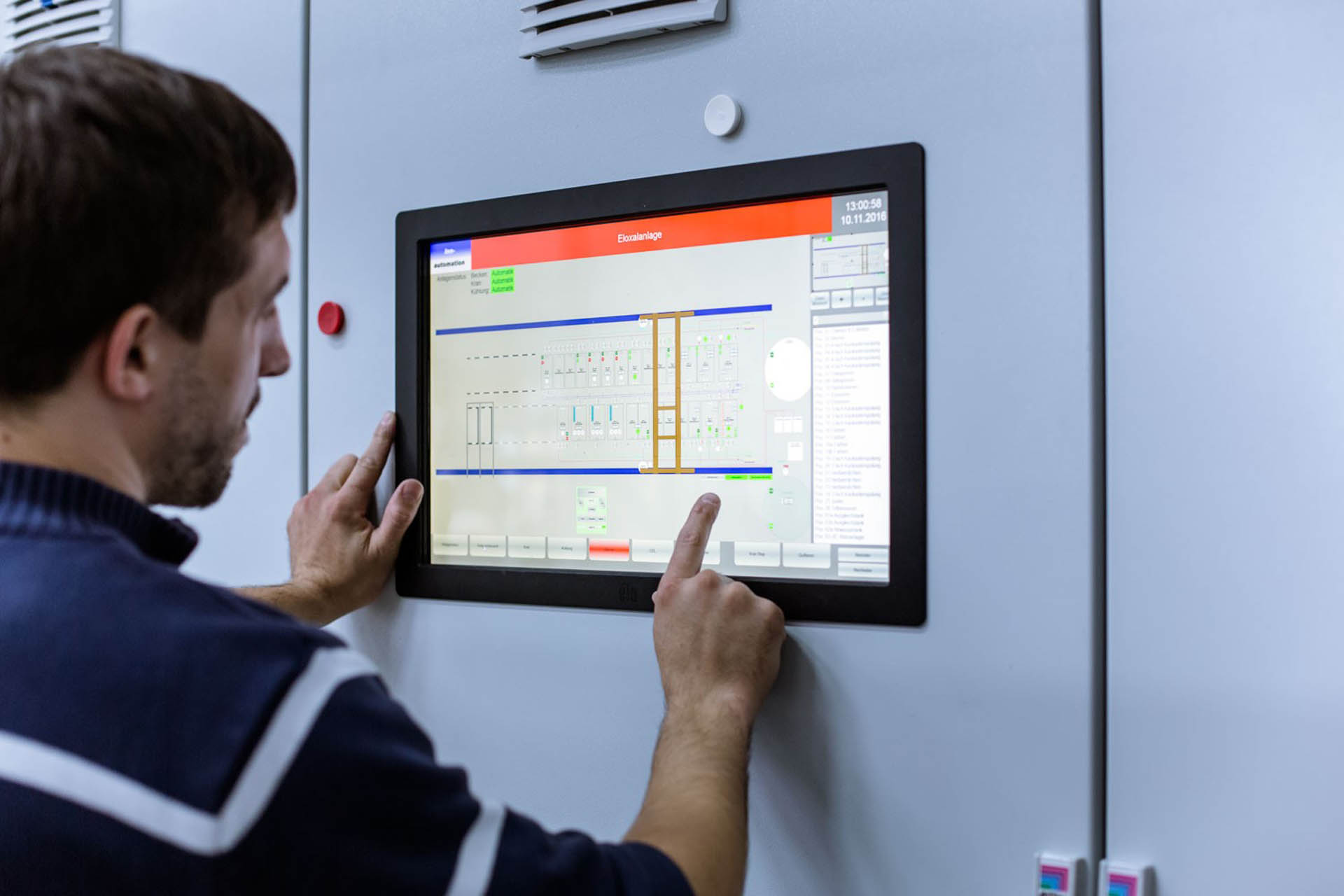 Steuerung einer Eloxalanlage per Touchscreen